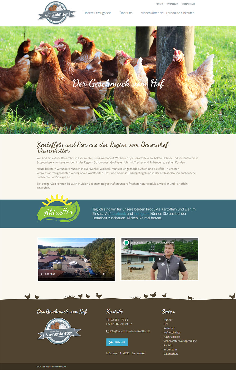 Webdesign Beispiel Bauernhof