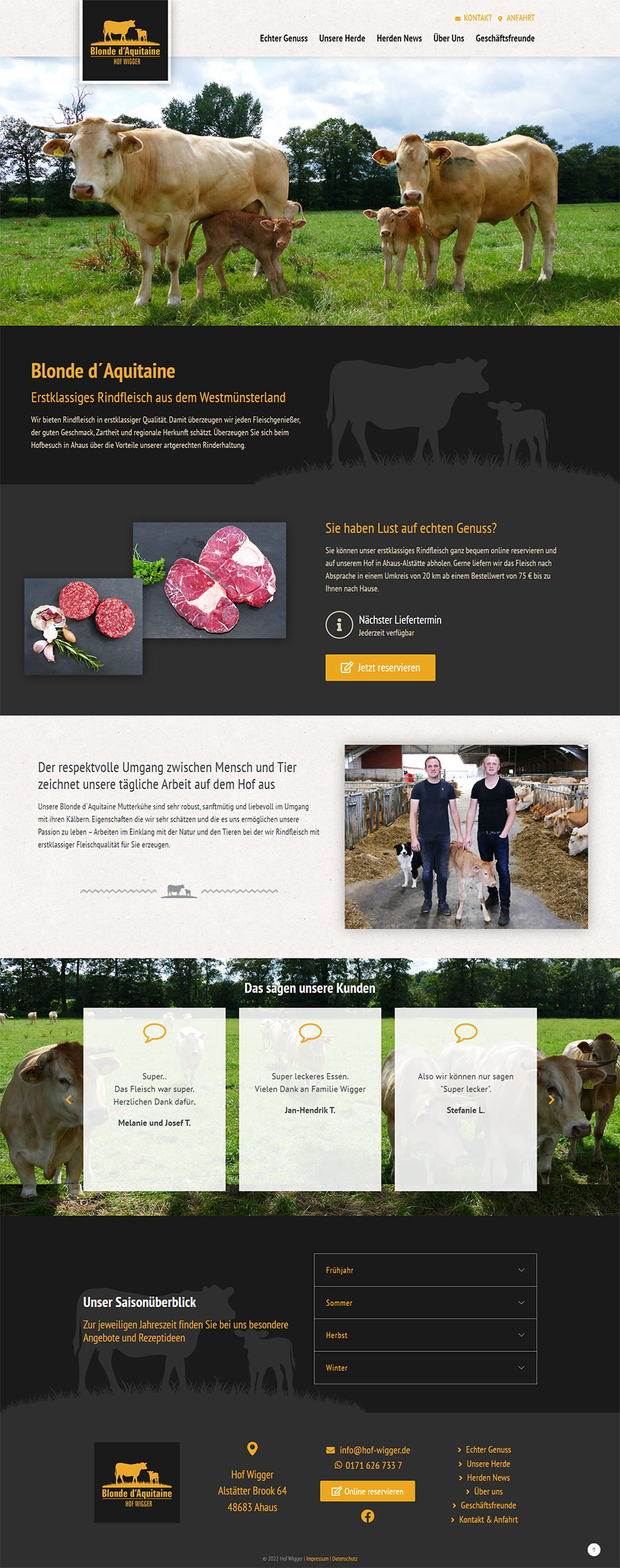 Webdesign Beispiel Landwirtschaft