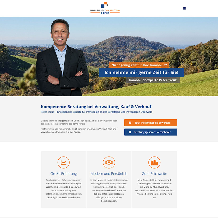 Webdesign Referenz Immobilienconsulting